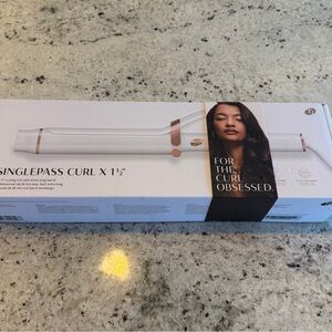 T3 SinglePass Curl 1.5" - White with Rose Gold Accents